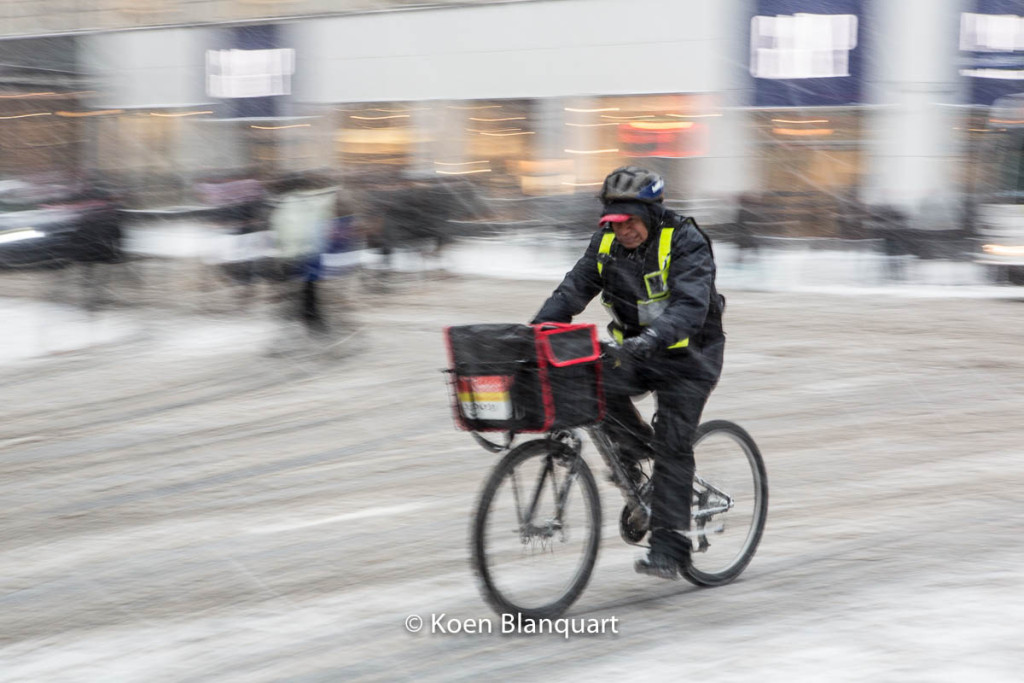 Not all delivery will be seamless today... (At Herald Square - image koen blanquart)