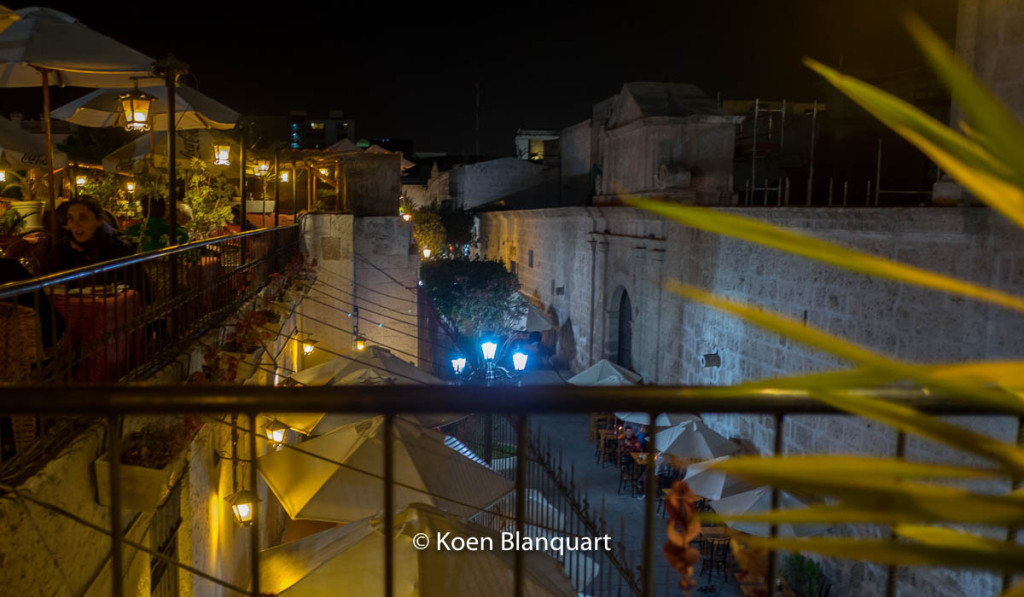 view on the pedestrian walkway behind the cathedral