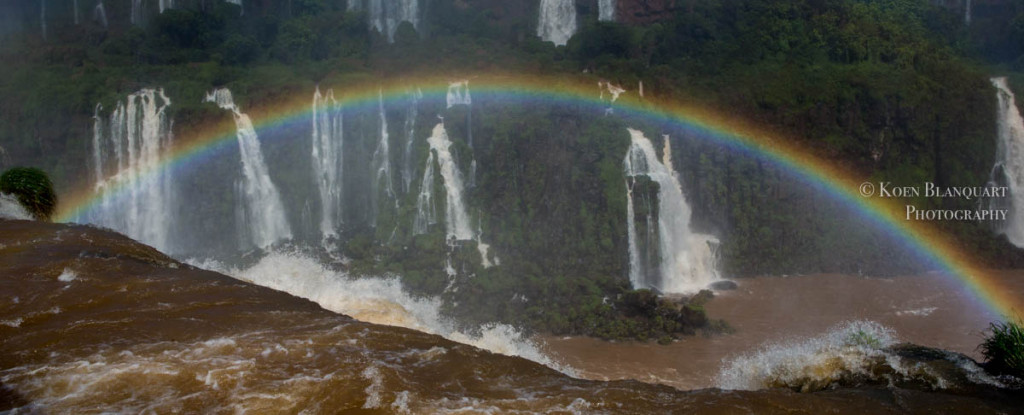 Iguazu Falls and a rainbow , Brazil, by Koen Blanquart